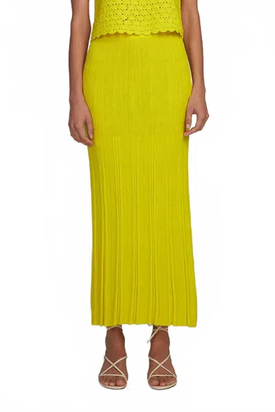 Eleven Six Cotton Rib Tube Skirt In Yellow In Multi