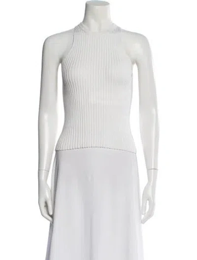 Pre-owned Eleven Six Crew Neck Sleeveless Top In White