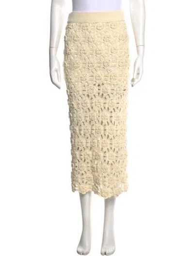Pre-owned Eleven Six Floral Print Long Skirt In Neutral