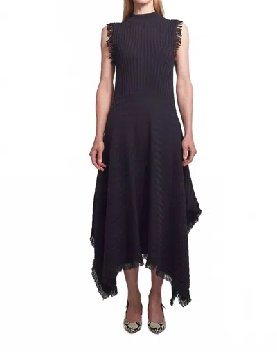 Eleven Six Hanna Sweater Knit Sleeveless Dress In Black In Blue