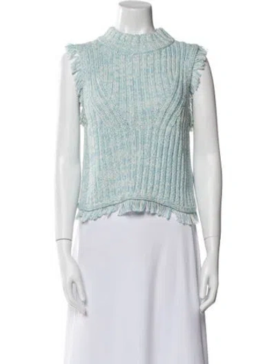 Pre-owned Eleven Six Mock Neck Sweater In Blue