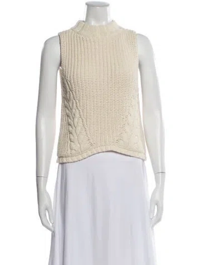 Pre-owned Eleven Six Mock Neck Sweater In Neutral