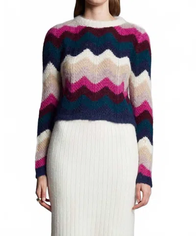 Eleven Six Nova Chevron Sweater In Pink Multi In Red