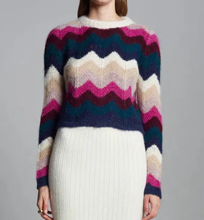 Eleven Six Nova Stripe Sweater In Blue Multi