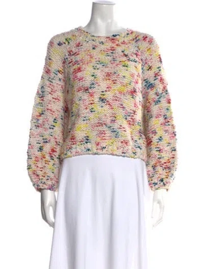 Pre-owned Eleven Six Patterned Crew Neck Sweater In Pink