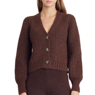 Eleven Six Sara Cardi In Cocoa In Brown