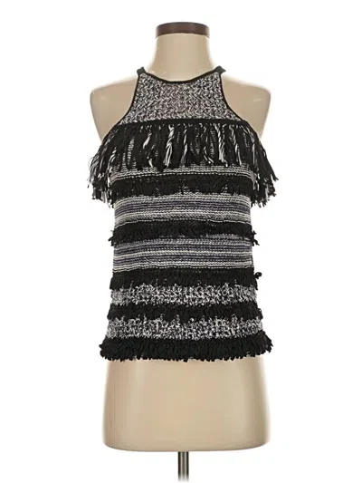 Pre-owned Eleven Six Sleeveless Top Silver Halter Neckline Tops