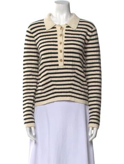 Pre-owned Eleven Six Striped Crew Neck Sweater W/ Tags In Neutral