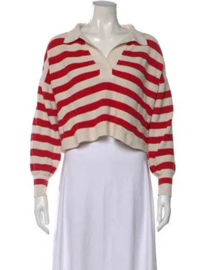 Pre-owned Eleven Six Striped Long Sleeve Polo In Multi