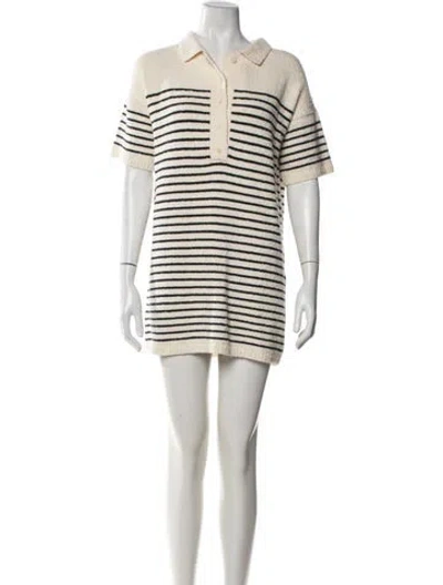 Pre-owned Eleven Six Striped Mini Dress In Multicolor