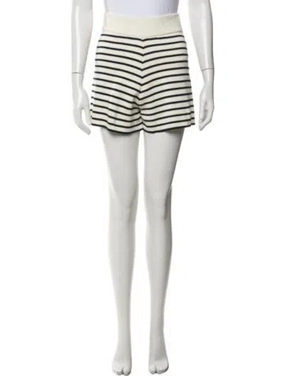 Pre-owned Eleven Six Striped Mini Shorts In Neutral