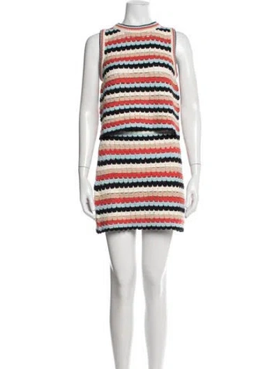 Pre-owned Eleven Six Striped Skirt Set In Multicolor