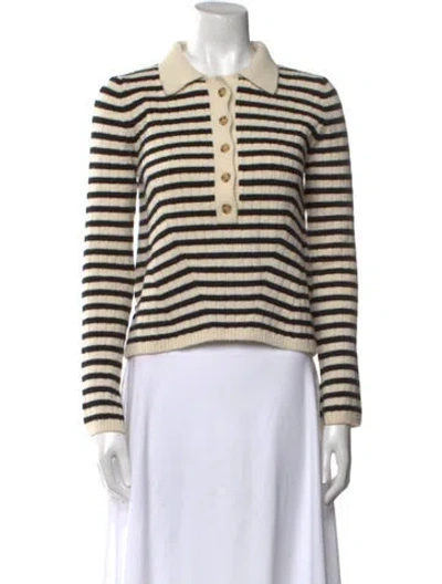 Pre-owned Eleven Six Striped Sweater In Neutral