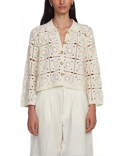 Eleven Six Tasha Crop Crochet Jacket In Ivory In Multi