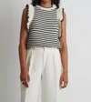 Eleven Six Viola Tank In Ivory & Navy In White
