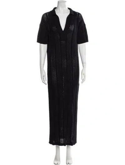 Pre-owned Eleven Six V-neck Long Dress W/ Tags In Black