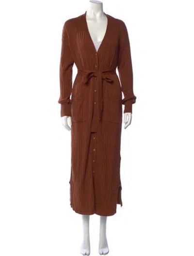 Pre-owned Eleven Six V-neck Sweater In Brown