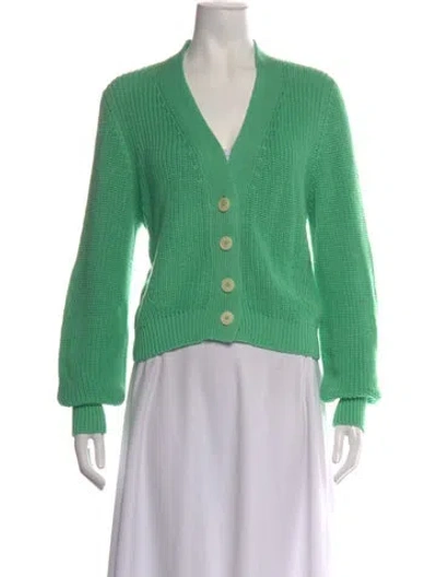 Pre-owned Eleven Six V-neck Sweater In Green