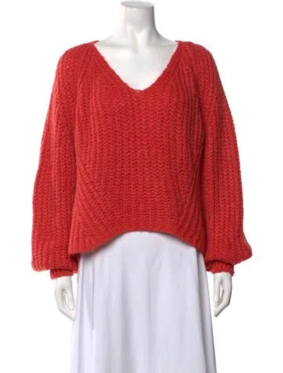 Pre-owned Eleven Six V-neck Sweater In Orange