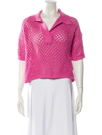 Pre-owned Eleven Six V-neck Sweater In Pink