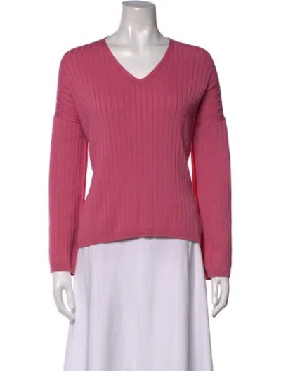 Pre-owned Eleven Six V-neck Sweater In Pink