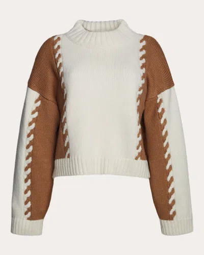 Eleven Six Women's Alexis Wool-blend Mock Neck Sweater In Neutral