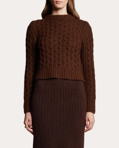 Eleven Six Women's Amara Alpaca Wool Crewneck Sweater In Brown