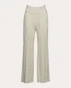 Eleven Six Women's Amelia Lace Stitch Wool Pants In White