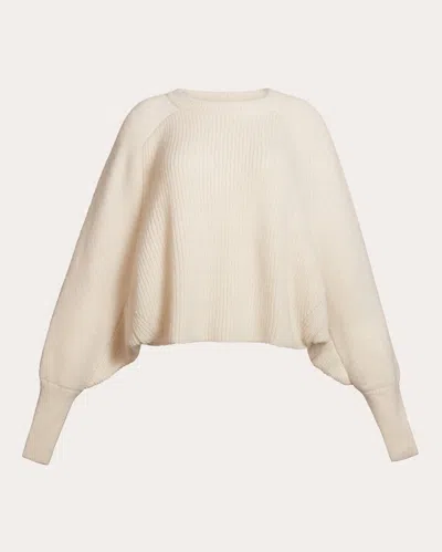 Eleven Six Women's Ariel Ribbed Alpaca Wool Dolman-sleeve Sweater In White