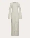 Eleven Six Women's Aurela Lace Stitch Wool Maxi Dress In White