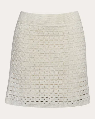 Eleven Six Women's Ava Crochet Cotton Mini Skirt In White