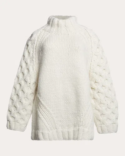 Eleven Six Women's Cailin Cable-knit Sweater In White