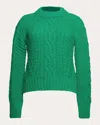 Eleven Six Women's Carly Cable-knit Alpaca-blend Sweater In Green