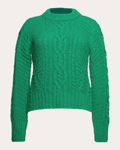 Eleven Six Women's Carly Cable-knit Alpaca-blend Sweater In Green