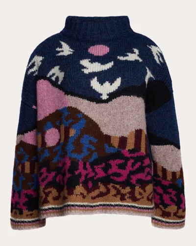 Eleven Six Women's Caroline Alpaca Wool Boxy Sweater Wool/polyamide/baby Alpaca In Multi