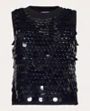 Eleven Six Cora Sequin Crochet Tank In Black