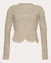 Eleven Six Women's Dahlia Cropped Crochet-knit Top In Neutrals