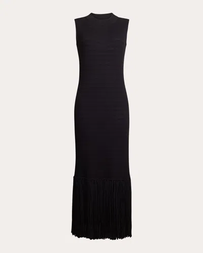 Eleven Six Women's Ella Seersucker Knit Fringed Maxi Dress In Multi