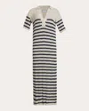 Eleven Six Women's Emmie Stripe Mesh Knit Midi Dress In White