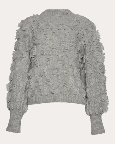 Eleven Six Women's Hally Fringed Alpaca-blend Sweater In Grey