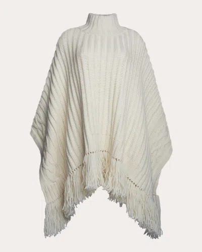 Eleven Six Women's Hanni Wool Poncho Top In White