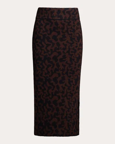 Eleven Six Women's Juno Alpaca Wool Midi Skirt In Brown