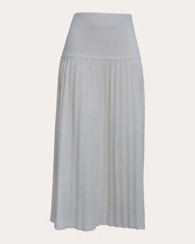 Eleven Six Women's Lea Pleated Alpaca Midi Skirt In White