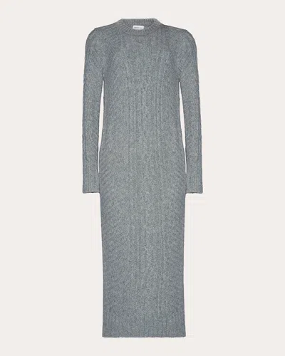 Eleven Six Women's Lora Cable-knit Alpaca-blend Midi Dress In Grey