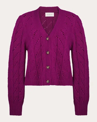 Eleven Six Women's Maiyet Pointelle Knit Alpaca-blend Cardigan In Pink