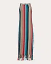 Eleven Six Women's Natalie Stripe Crochet Cotton Fringe Midi Dress In Multi Color