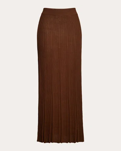 ELEVEN SIX WOMEN'S SALLY RIBBED COTTON MIDI SKIRT