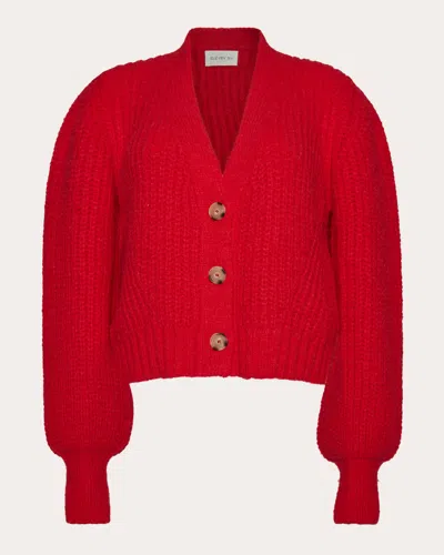 Eleven Six Women's Sara Ribbed Alpaca-blend Cardigan In Red