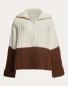 Eleven Six Women's Uma Color Block Poncho Top In Ivory/cocoa