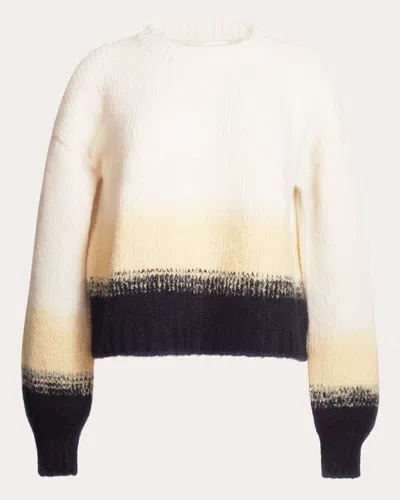 Eleven Six Women's Sonia Ombré Alpaca Wool Crewneck Sweater Wool/polyamide/baby Alpaca In Neutral